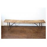 Antique Folding Wooden Cricket Bench, 70x9x18"t