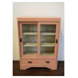 Pink Cabinet, 29"x12"40"t, Glass Sliding Doors,