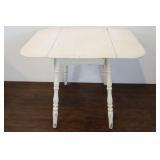 White Drop Leaf Table, 31"x31"x30"t
