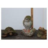 3 Crazy Critters, Turle, Owl, Frog, Owl Is 13"t