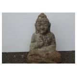 Vintage Seated Cement Buddha 11.5",