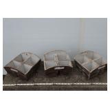 Three Wooden Bulb Boxes,