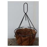 Iron Hanging Basket With Coco Fiber Liner, 14"x24"