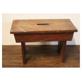Wooden Stool 10"t, Solid Construction.