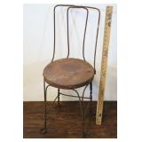 Vintage Steel Patio Chair, 36"t