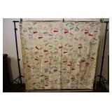 Large Fan Hand-made Quilt, 72"x70"