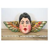 Wooden Wall Hanger, Lady With Wings, 16"l