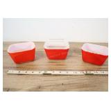 3 Pyrex Oven Safe Baking Dishes, 1 Lid.