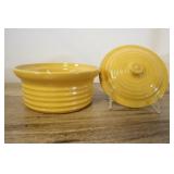 Vintage Yellow Ring Ware Casserole Dish, 6" Unmark