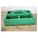 Green Wooden Garden Caddy., 11x15"