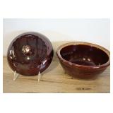 Vtg Marcrest Stoneware Casserole Dish, 8"