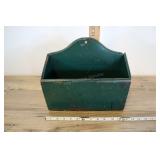Green Wooden Letter Box, 12x11"