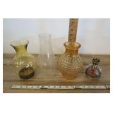 3 Hurricane Lamp Glass Tops.