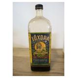 Luxora Bottle, "cleans-preserves-polishes", 10"t