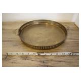 Decorative Brass Tray, 12"