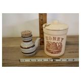 Oil Pour And Honey Pot, Ceramics,