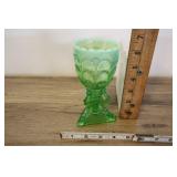 Rare Antique Northwood Beads & Bark Uranium Green