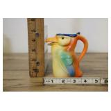 Parrot Pitcher, Orange,czechoslovakia,4x4.5