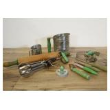 Vintage Green Kitchen Utensil Set