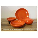 4 Piece Orange Ceramic Kitchen Set.