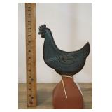 Chicken Fence Post Topper, Madrugada Pottery, 13"t