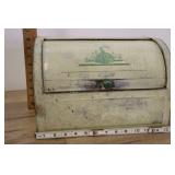 Vintage Yellow Metal Breadbox, 14x9"