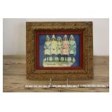 Vtg Heidelberg Bitters Ephemera Framed, Gold Gilt