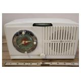 Vintage General Electric White Tube Clock Radio