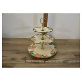 Vtg Franciscan Desert Rose 3 Tier Tidbit Tray