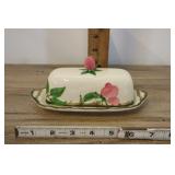 Vtg Franciscan Desert Rose Butter Dish