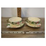 2 Franciscan Dessert Rose Teacup And Saucer,3