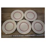 5 Vtg Staffordshire Shenango 8" Plate, 2o2