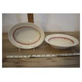 2 Vtg Staffordshire Shenango 9" Serving Bowls