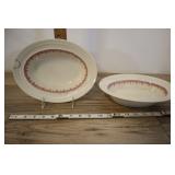 2 Vtg Staffordshire Shenango 10" Serving Bowls