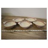 5 Vtg Staffordshire Shenango 6" Dessert Bowls