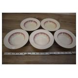 5 Vtg Staffordshire Shenango 7" Soup Bowls