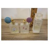 3 Frosted Parfume Spray Bottles, Perles De Lalique