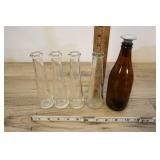 4 Bottles, Brown Has Sprinkle Spout.