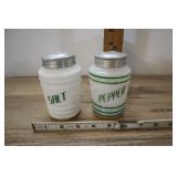 Hazel Atlas Milk Glass Salt Pepper Shakers
