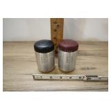 Vtg 1950s Reed Aluminum Salt & Pepper Shakers Bake