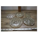 5 Vtg Flower Frogs, One Chipped.