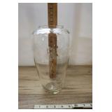 Cut Cyrstal Glass Vase, 11"t, Rim Chips