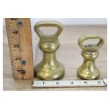 2 Antique Brass Bell Butcher