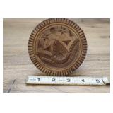 Butter Stamp-mold, Round, Wood,