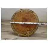 Round 11" Wooden Bread Board, Carved.