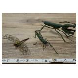 Metal Insects, Dragonfly, Cricket, Mantis.
