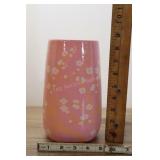Large Pink Ceramic Flower Vase, Cherry Blossom