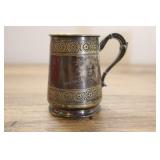 A B & Co. Silver Tankard, 3.5"h
