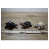 Turtle Figurines, Signed