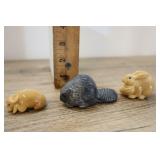 Carved Bull Netsuke And Figurines